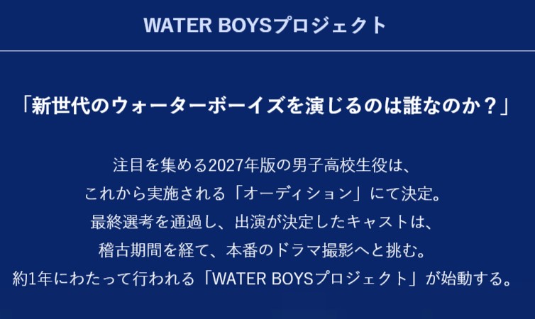 WATER BOYSプロジェクト,画像
